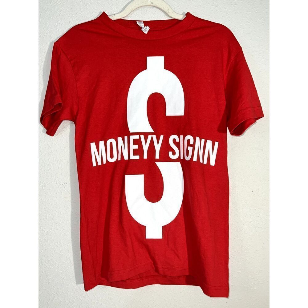 Red Moneyy Signn Short Sleeve Mens  Shirt (S)